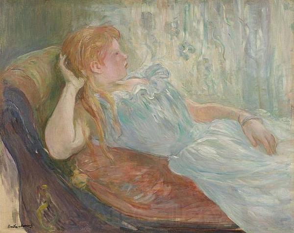 Berthe Morisot Liegendes Madchen Norge oil painting art